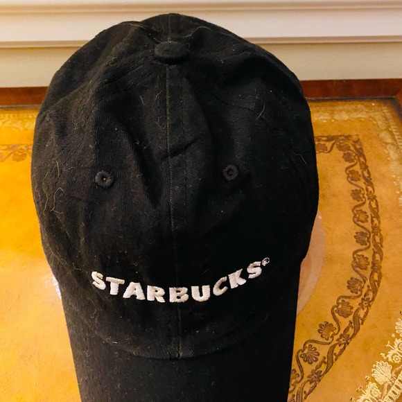 Starbucks Coffee Employee Black Cotton Baseball Strapback Cap Hat - Picture 2 of 5
